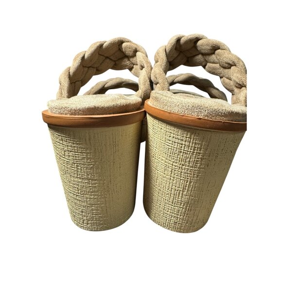 Pierre Dumas Women's‎ Braided Strap Wedge Sandals Beige Size 7.5 NWOT - Picture 3 of 9